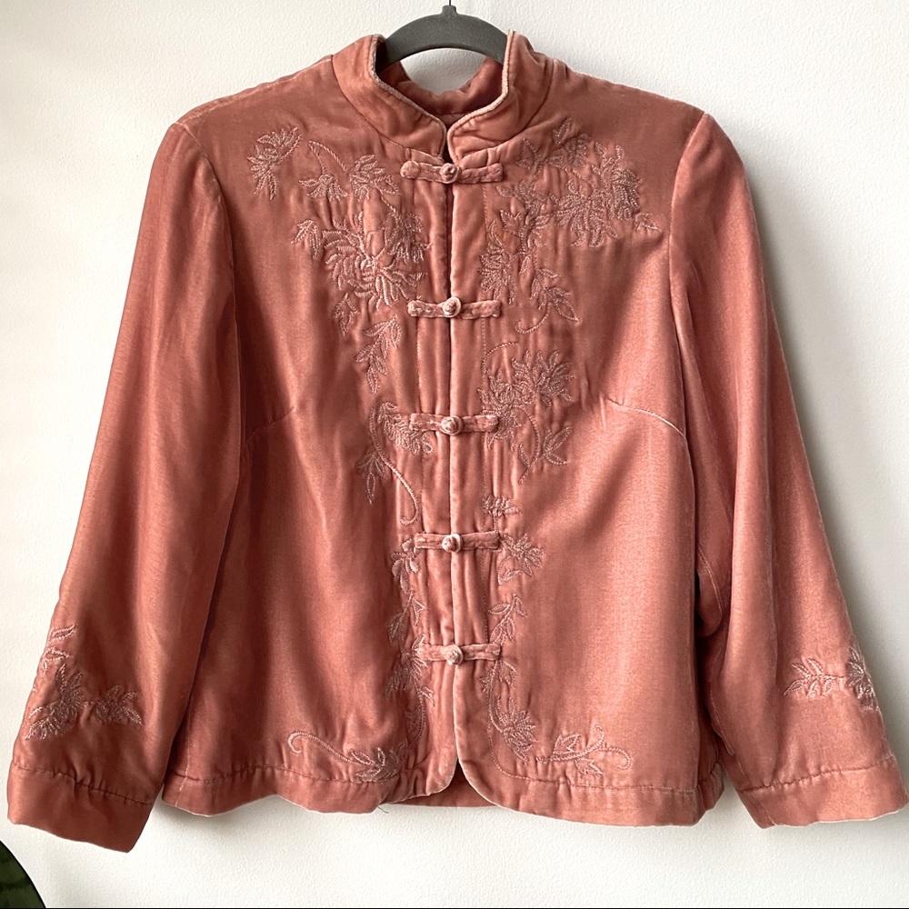Early Anthropologie Velvet Embroidered Jacket